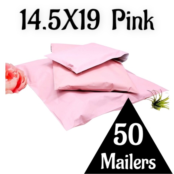 50 14.5X19 Poly Mailers Pale Pink Shipping Envelopes PRICE IS FIRM - Picture 2 of 5